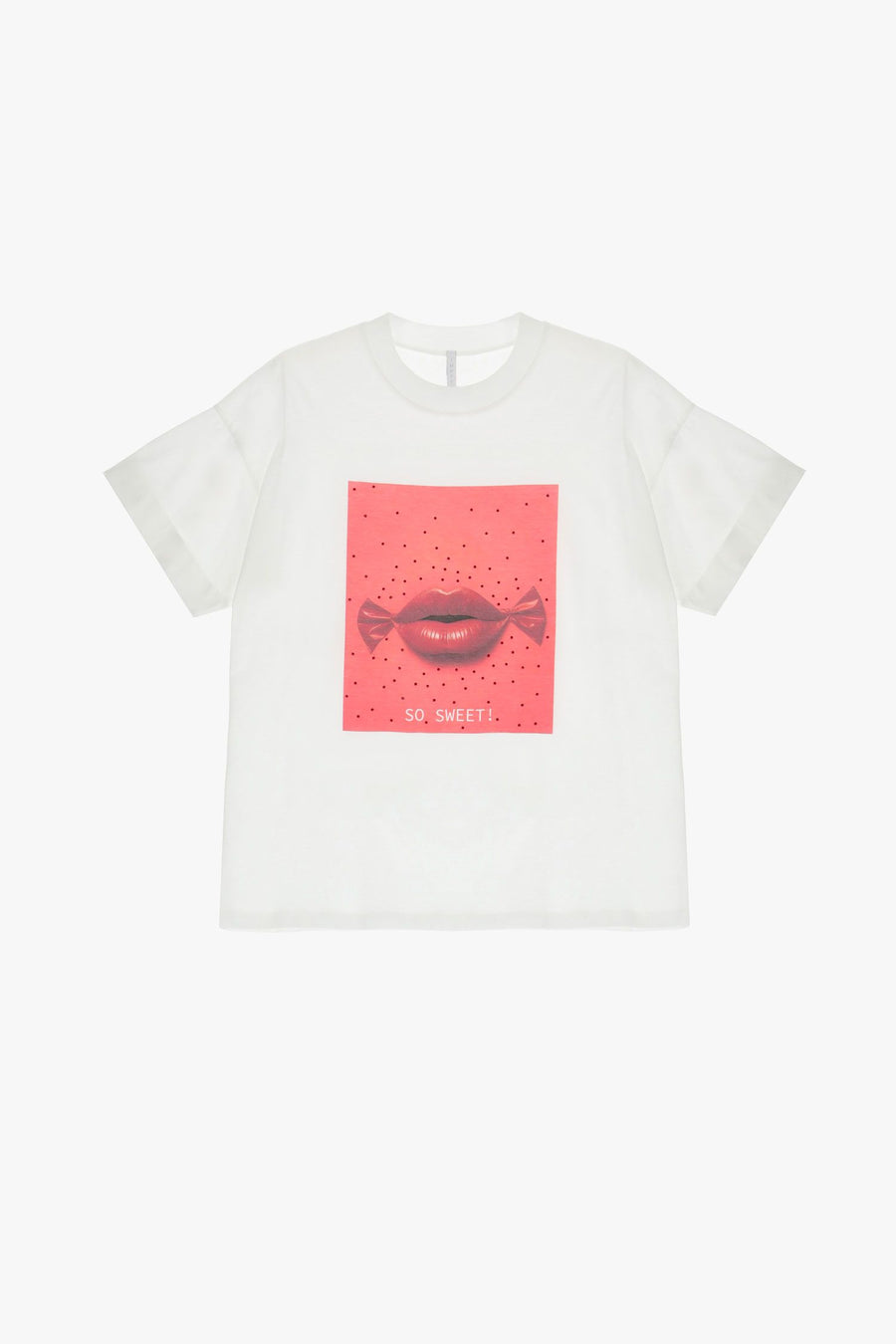 Tricou Alb cu Imprimare Artistică - So Sweet